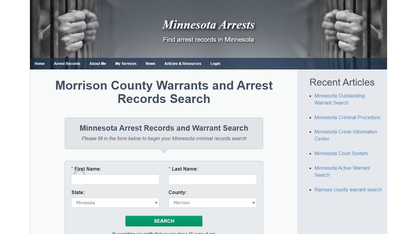 Morrison County Warrants and Arrest Records Search