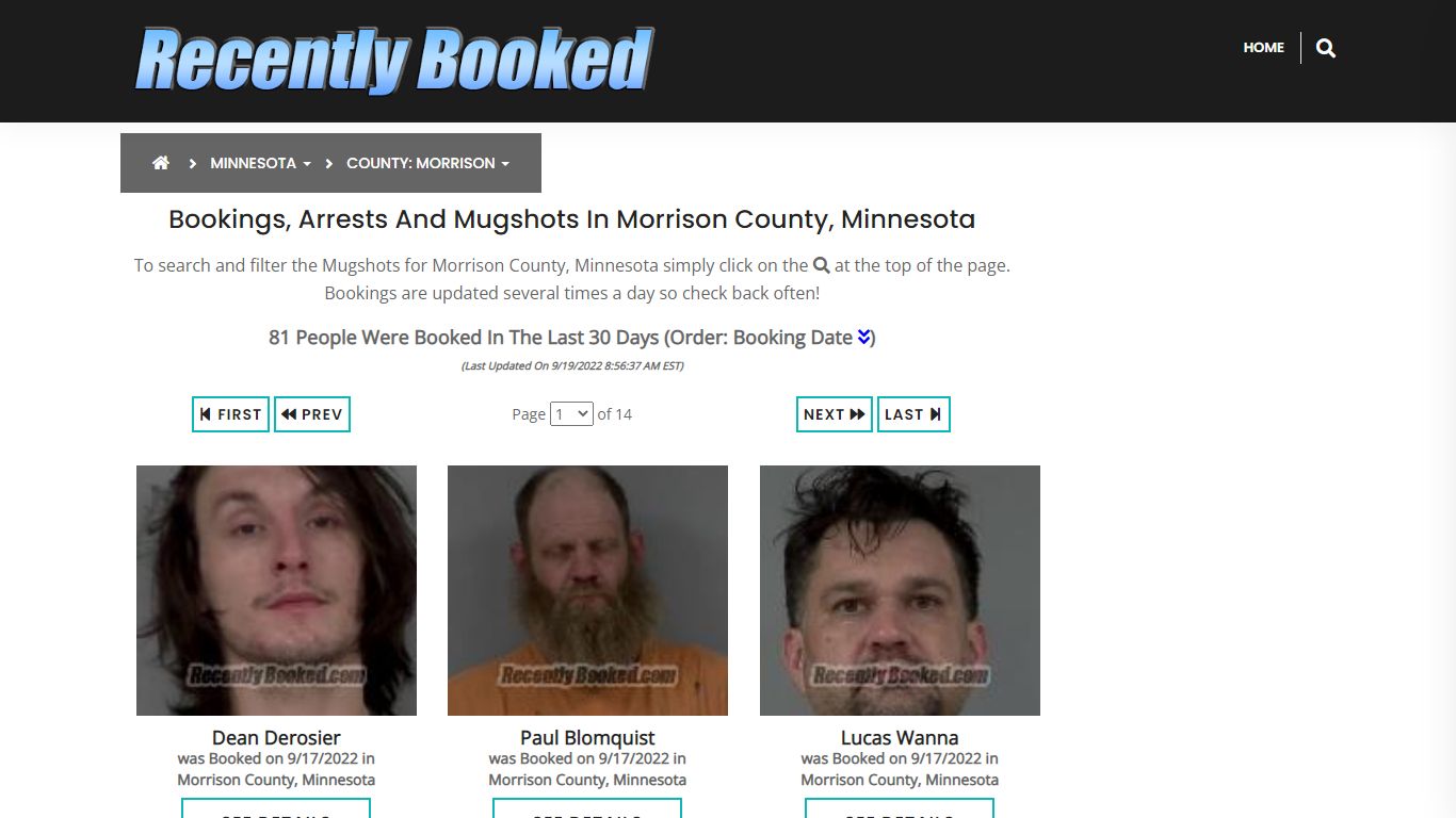 Bookings, Arrests and Mugshots in Morrison County, Minnesota